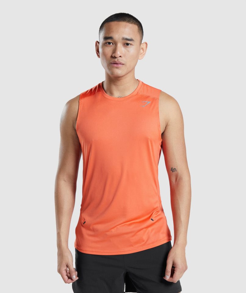 Men\'s Gymshark Speed Evolve Tanks Orange | CA D85A01